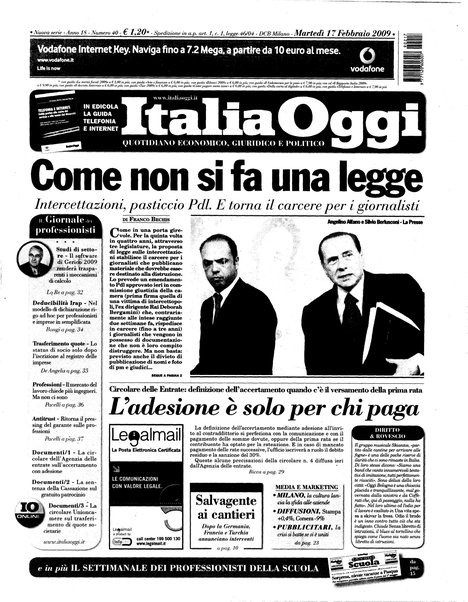 Italia oggi : quotidiano di economia finanza e politica